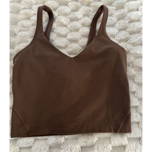 Lululemon Java Brown Align Cropped Tank Top Size 2 - Picture 1 of 5